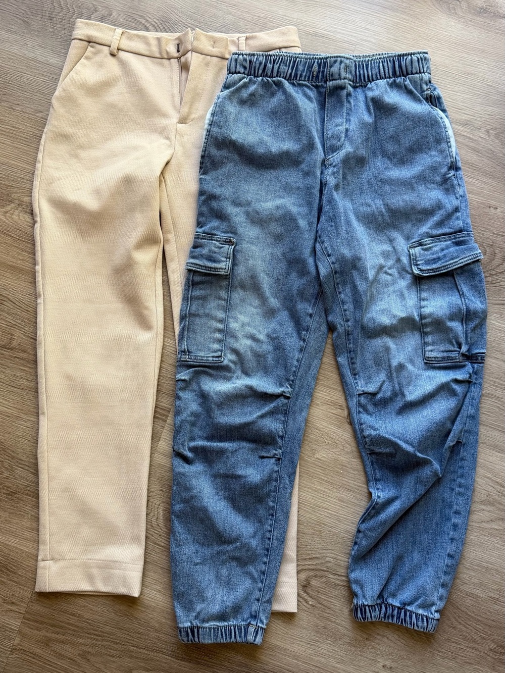 Beige and Blue Kids Bottoms Pack - Classic Chino & Cargo Joggers
